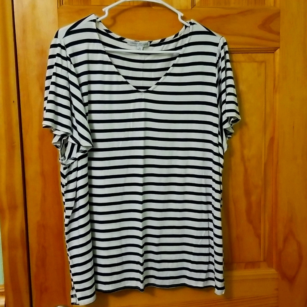 Black and White Striped T